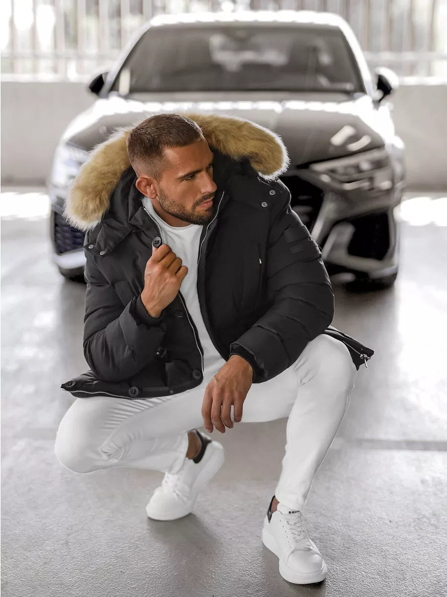 Black winter men's jacket Tulen