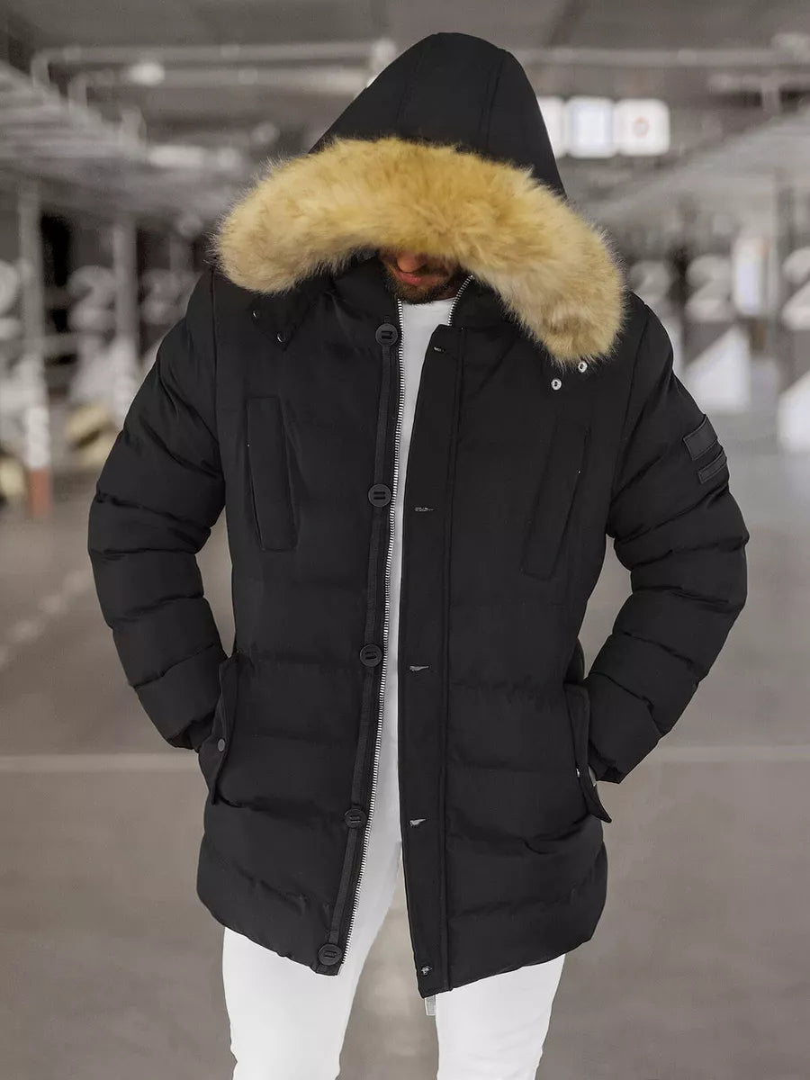 Black winter men's jacket Tulen