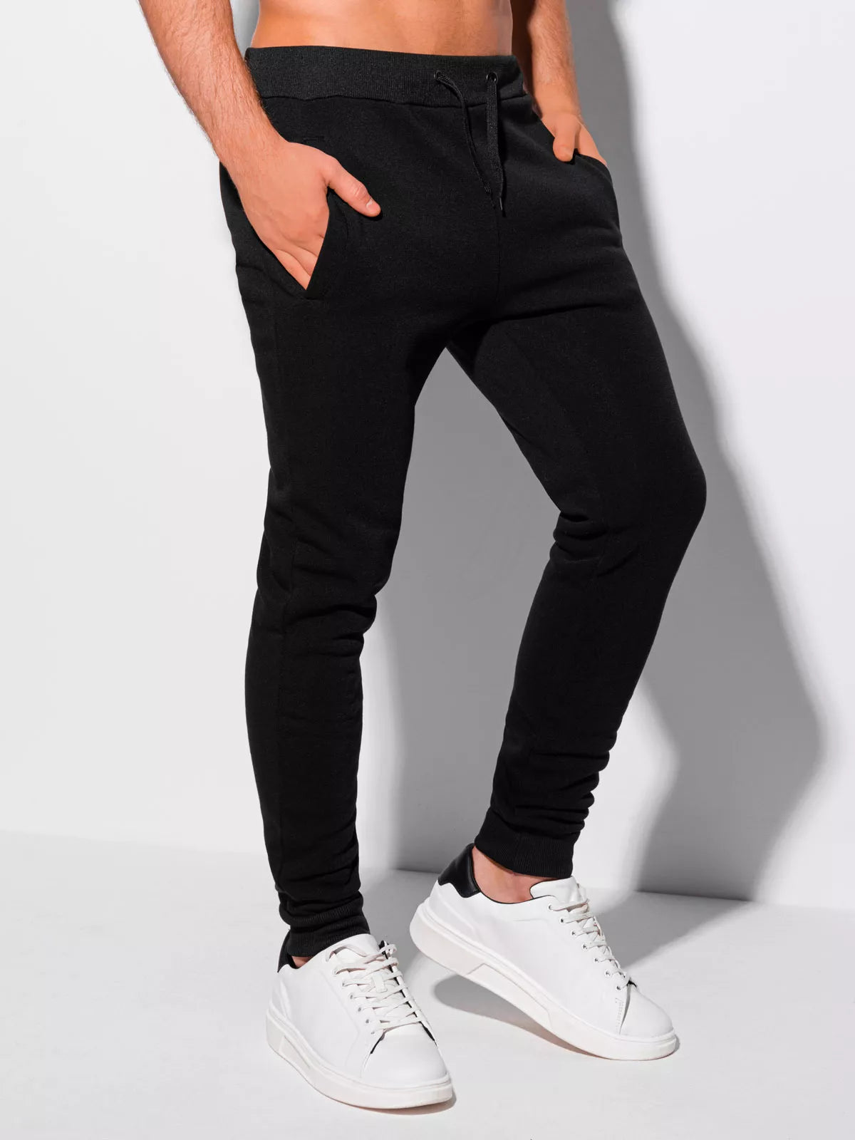 Men's black casual pants Roby