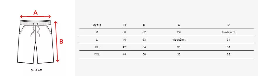 Men's black shorts Bissell