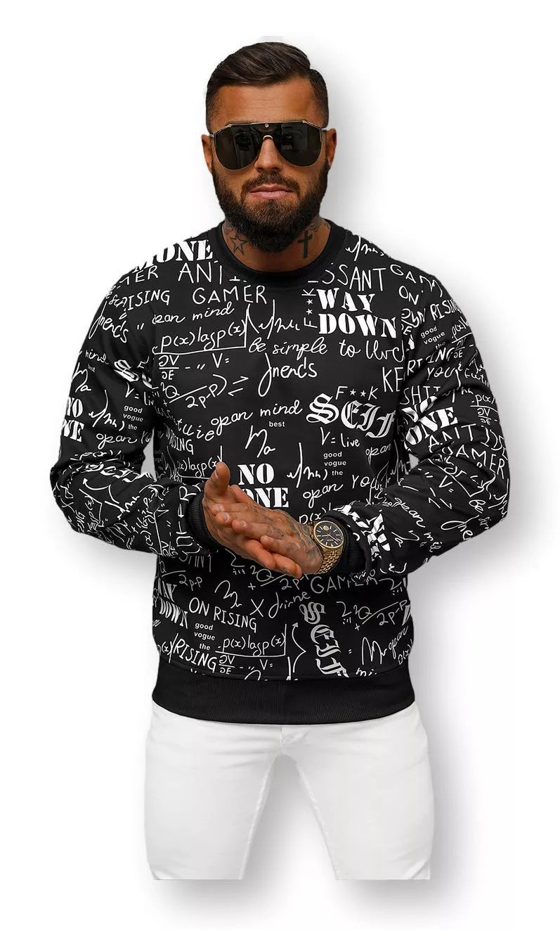 Men's black sweatshirt with Gamer print