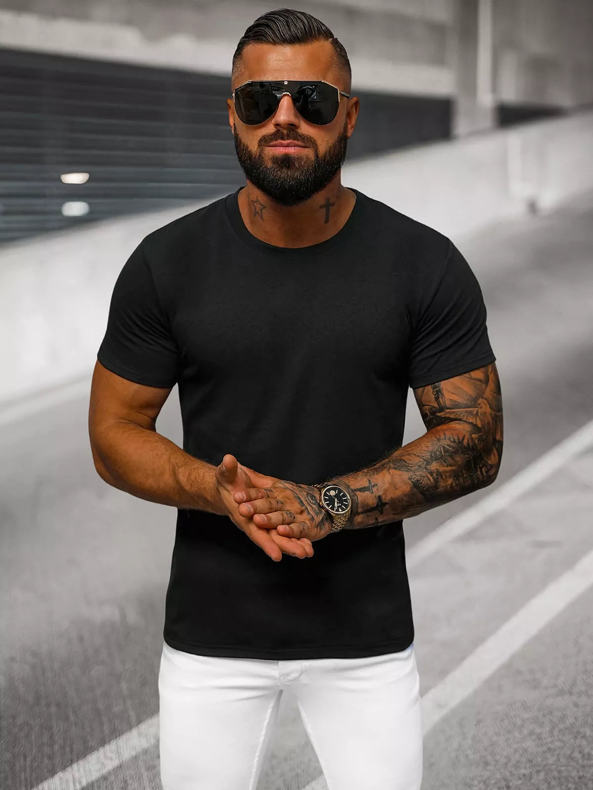 Men's black T-shirt Coool