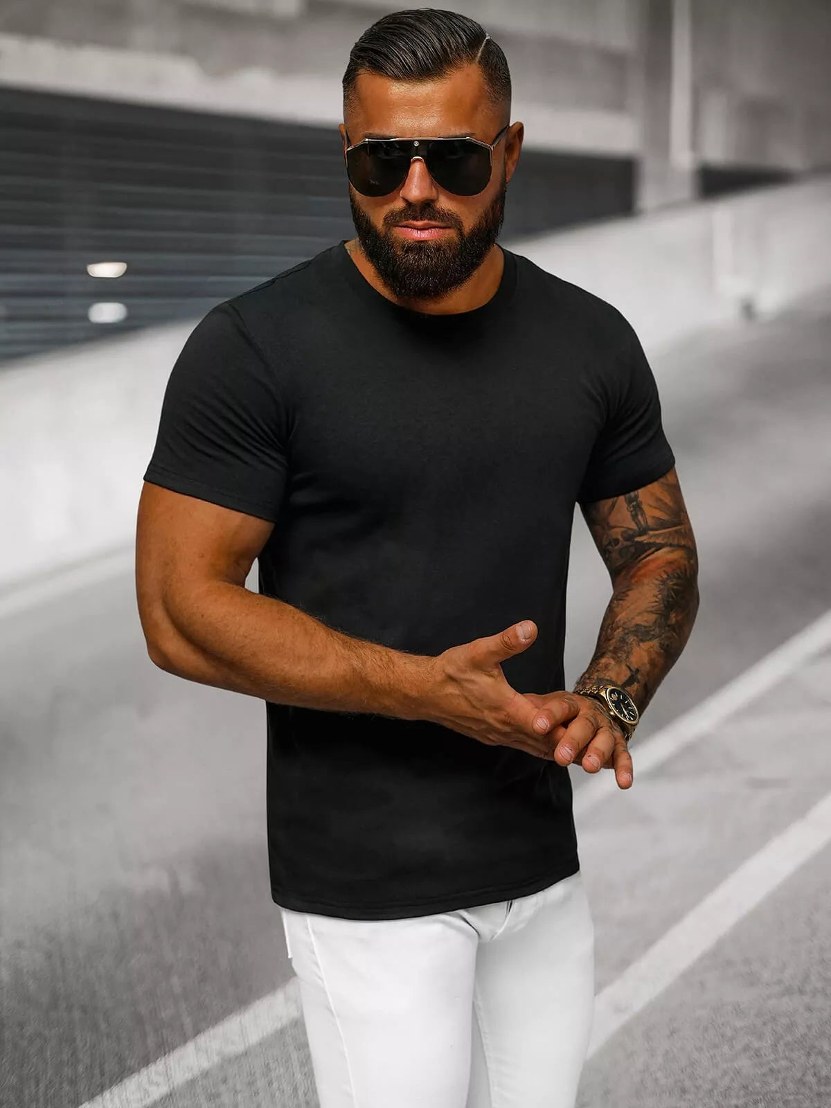 Men's black T-shirt Coool