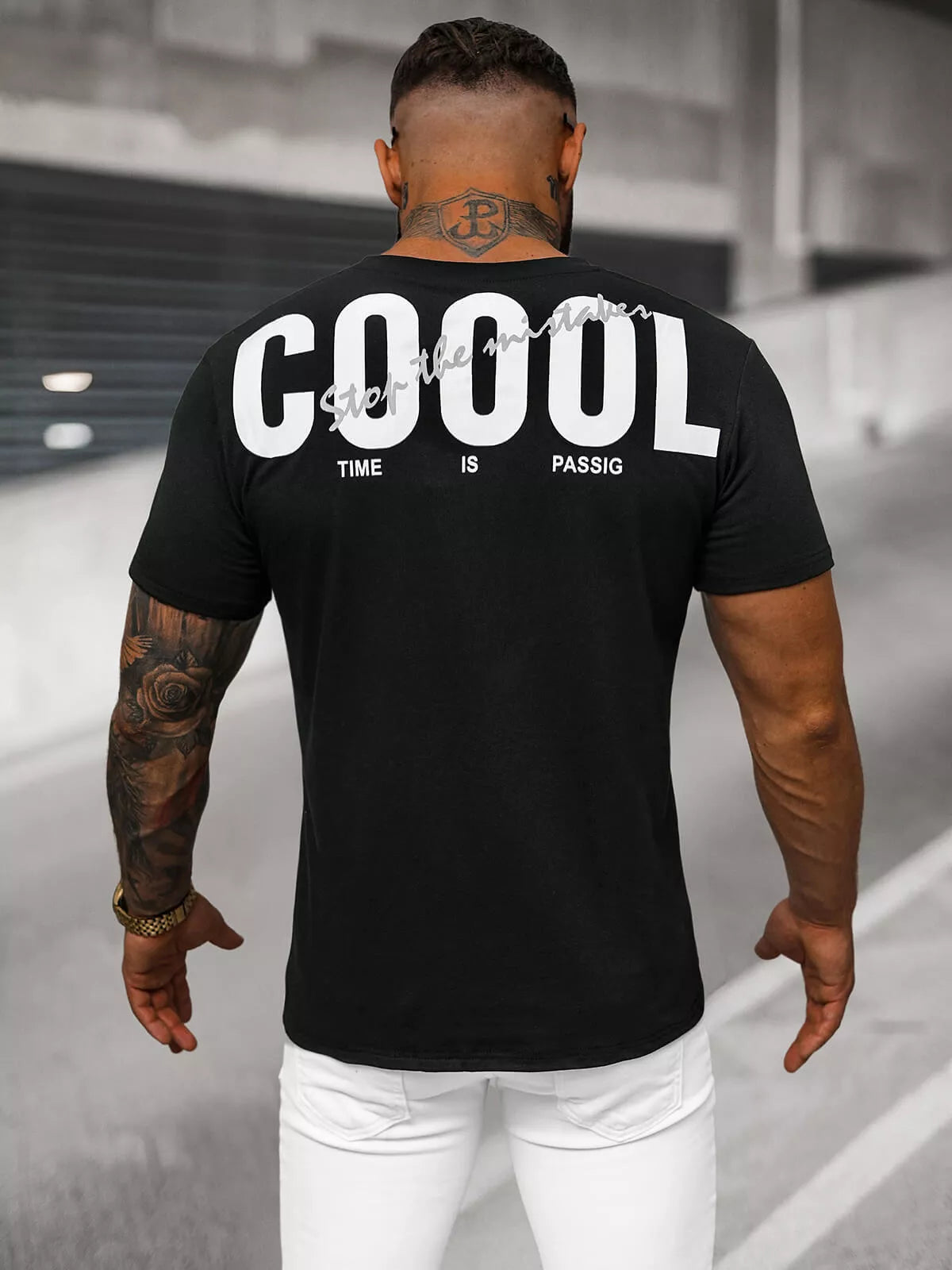 Men's black T-shirt Coool