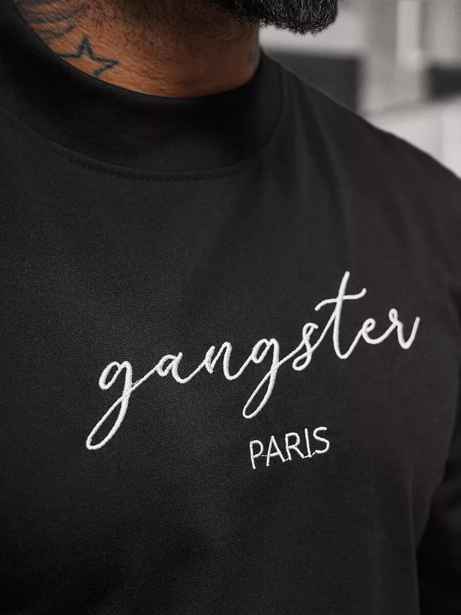 Men's black sweater Gangster