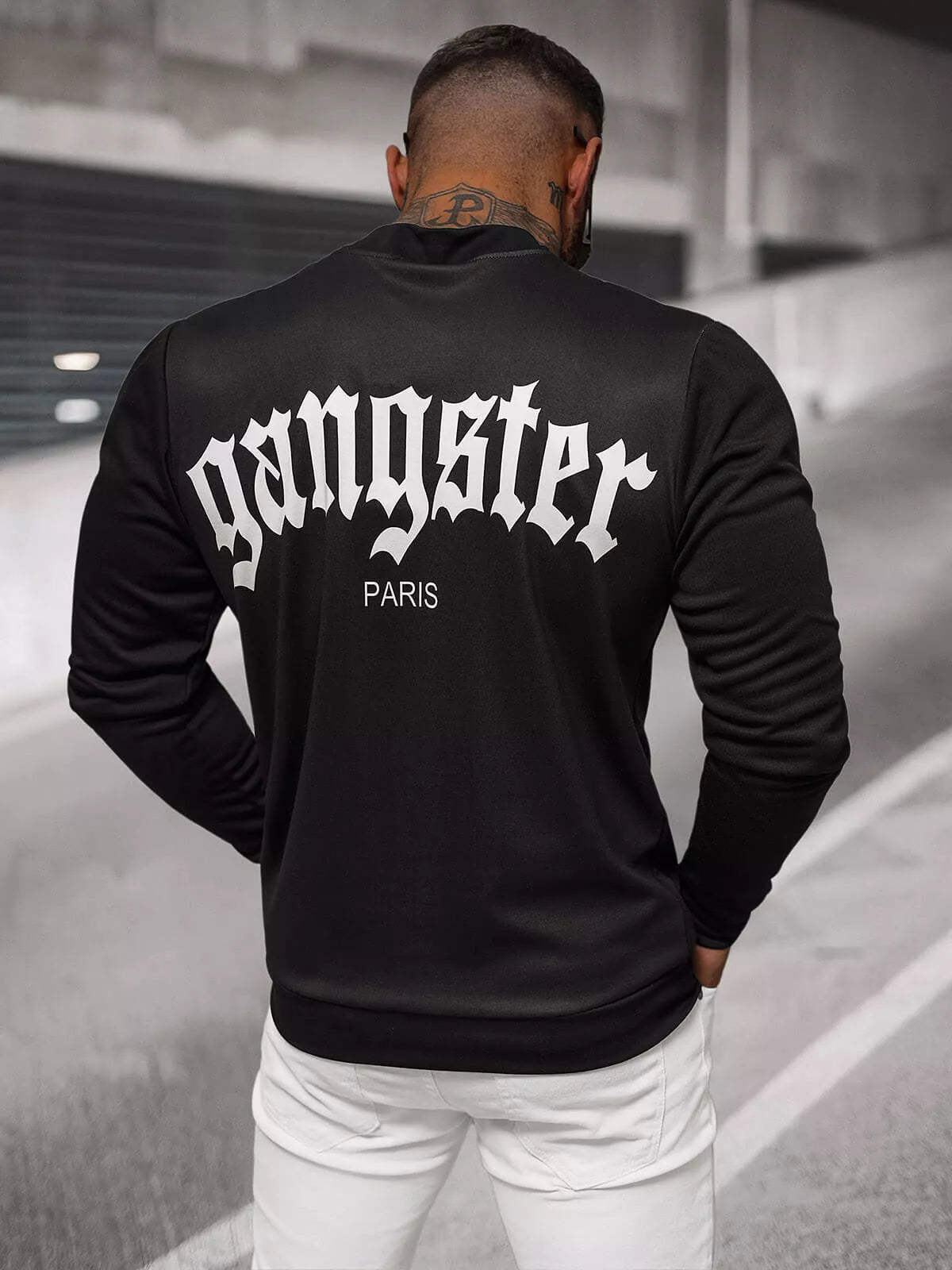 Men's black sweater Gangster
