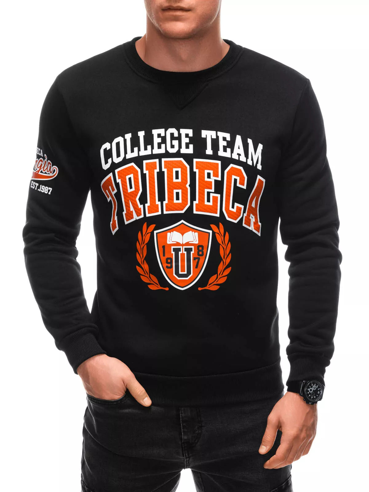 Men's black sweater Tribe