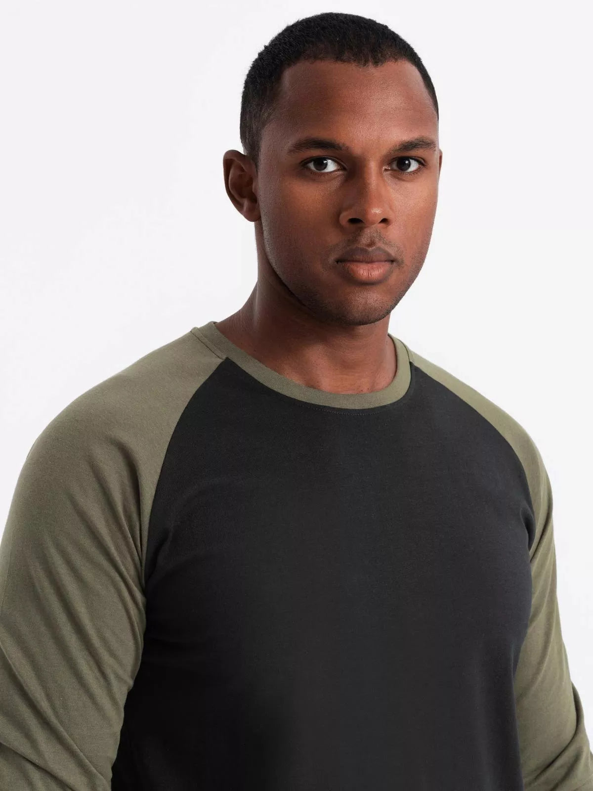 Men's black/khaki long-sleeved shirt Artur