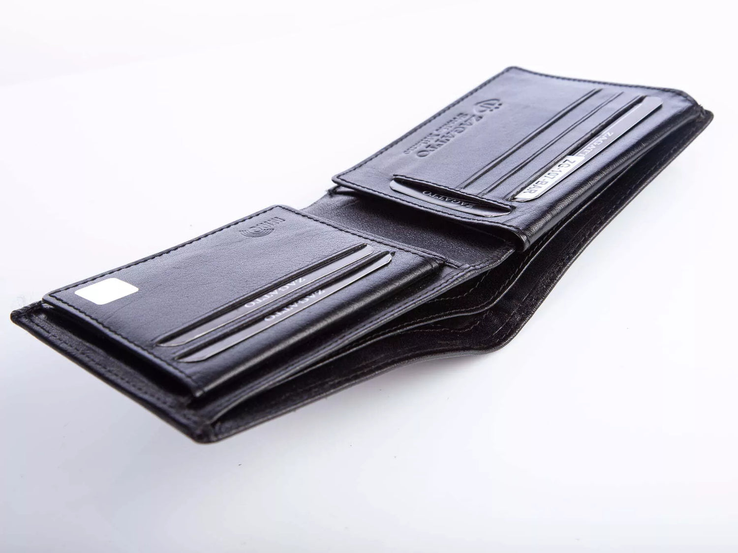 Men's black wallet made of genuine leather Danil