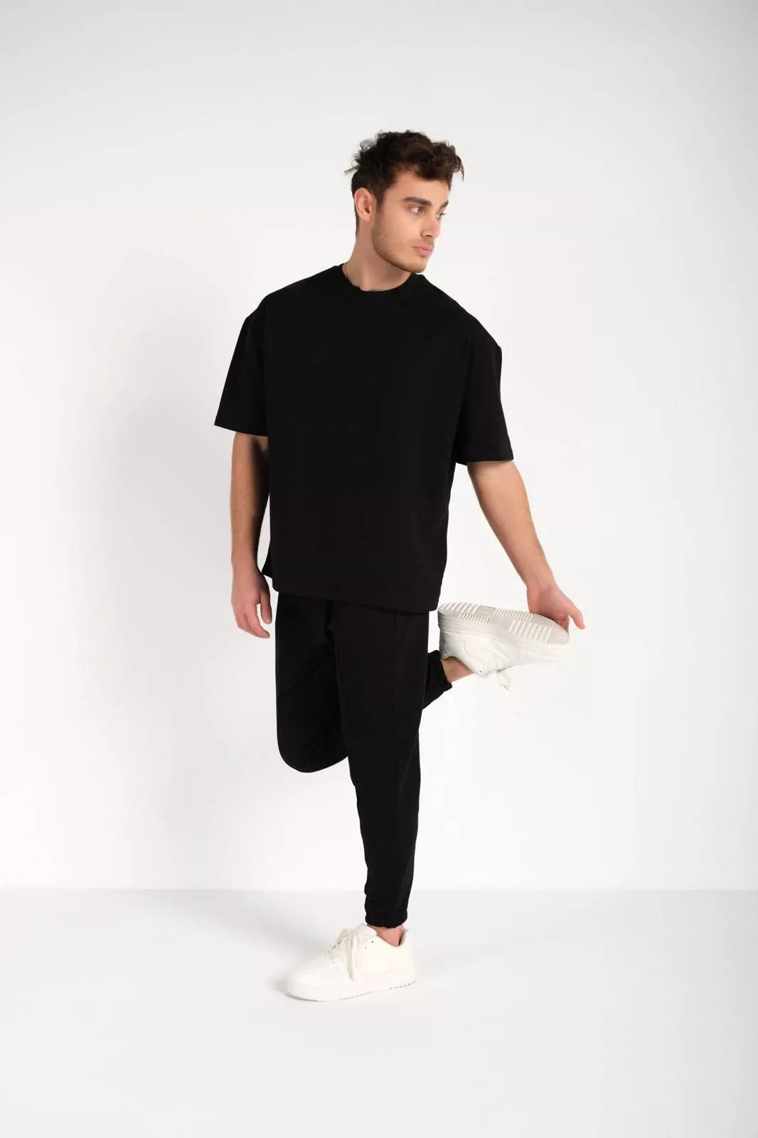 Men's black SumerTop suit.