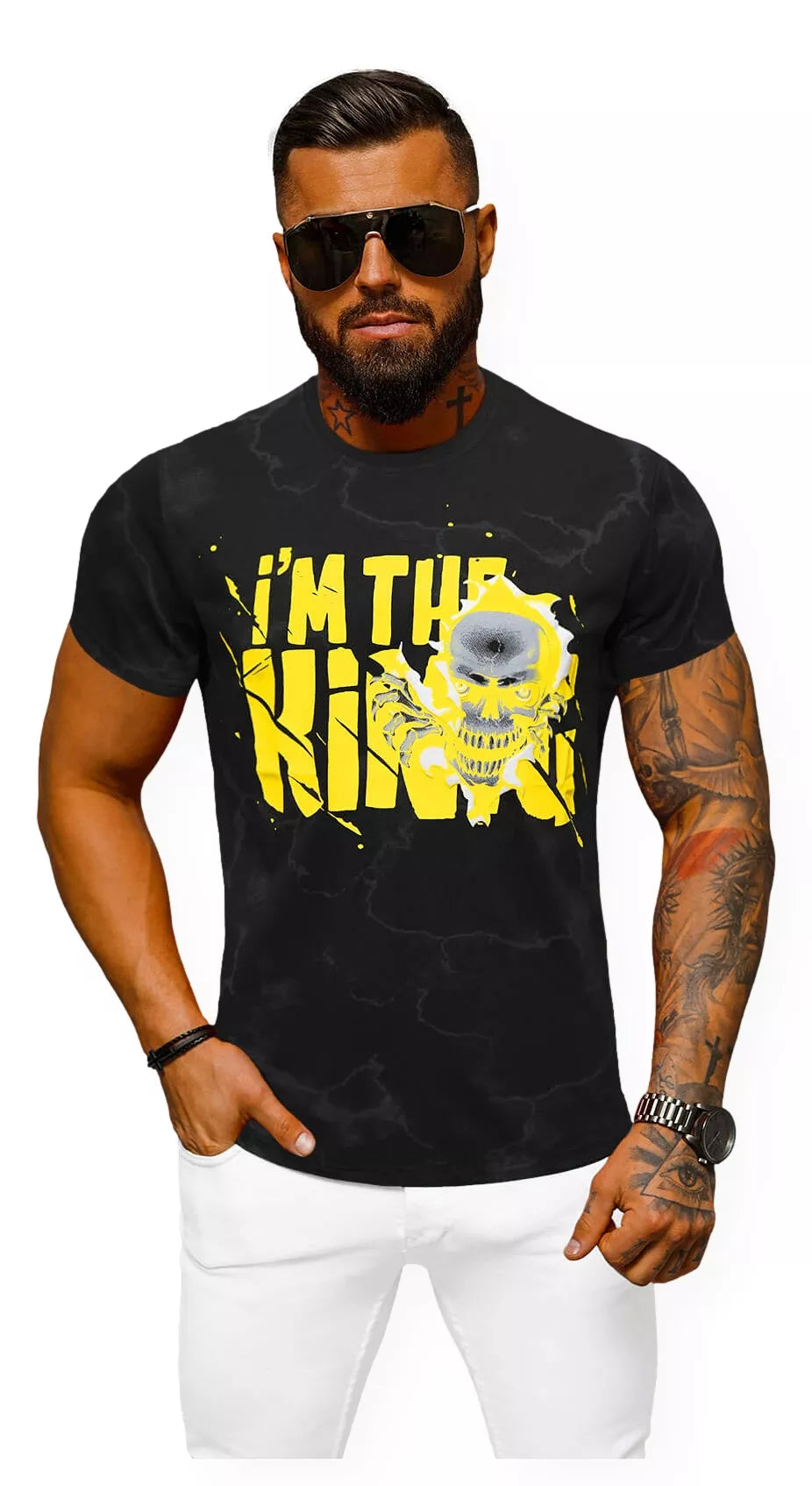 Men's black T-shirt King