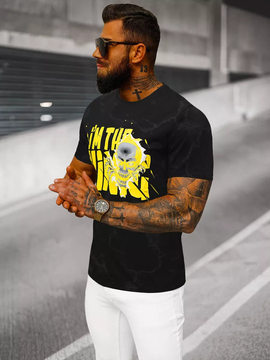 Men's black T-shirt King