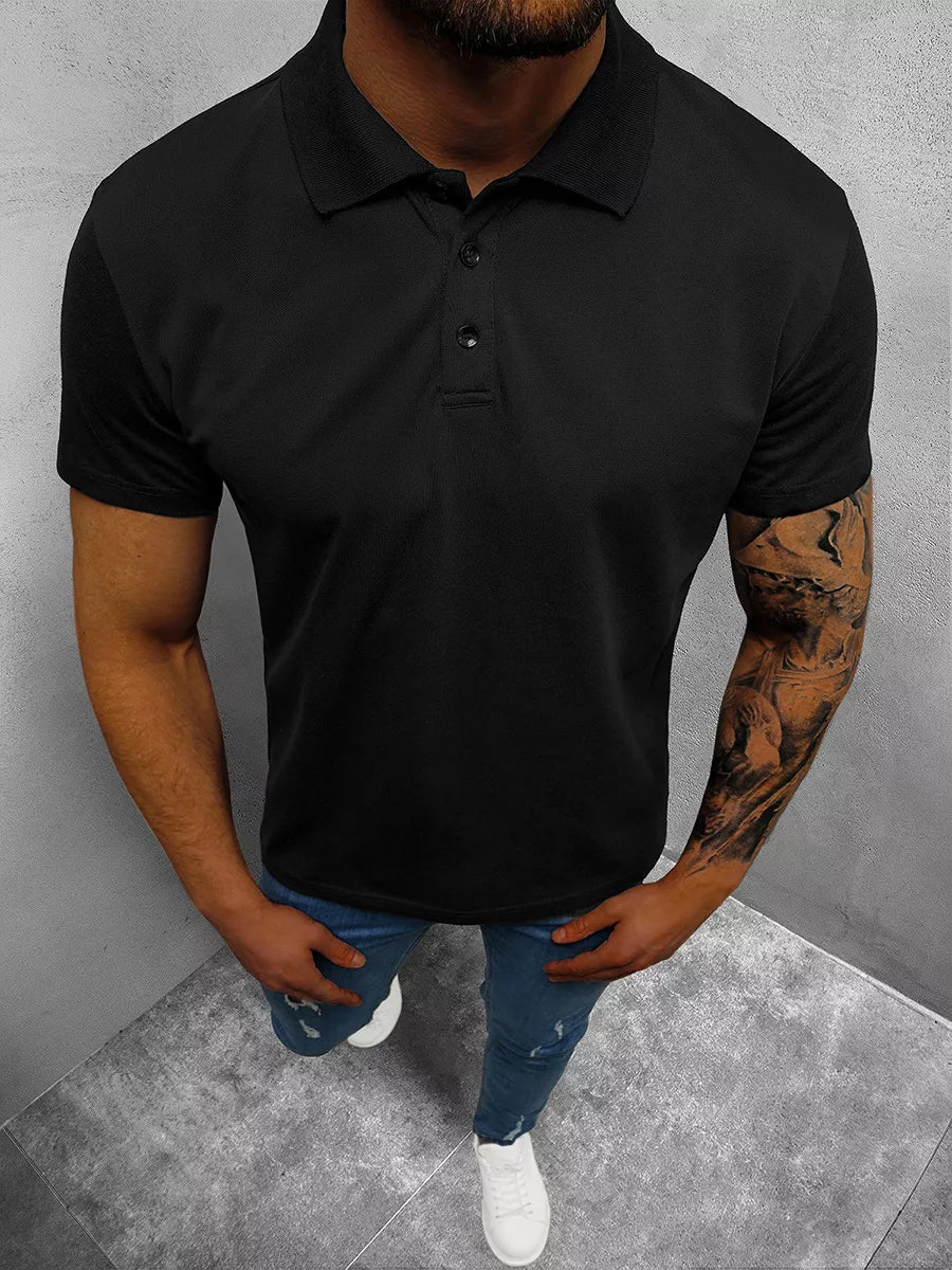 Men's black polo shirt Casual 