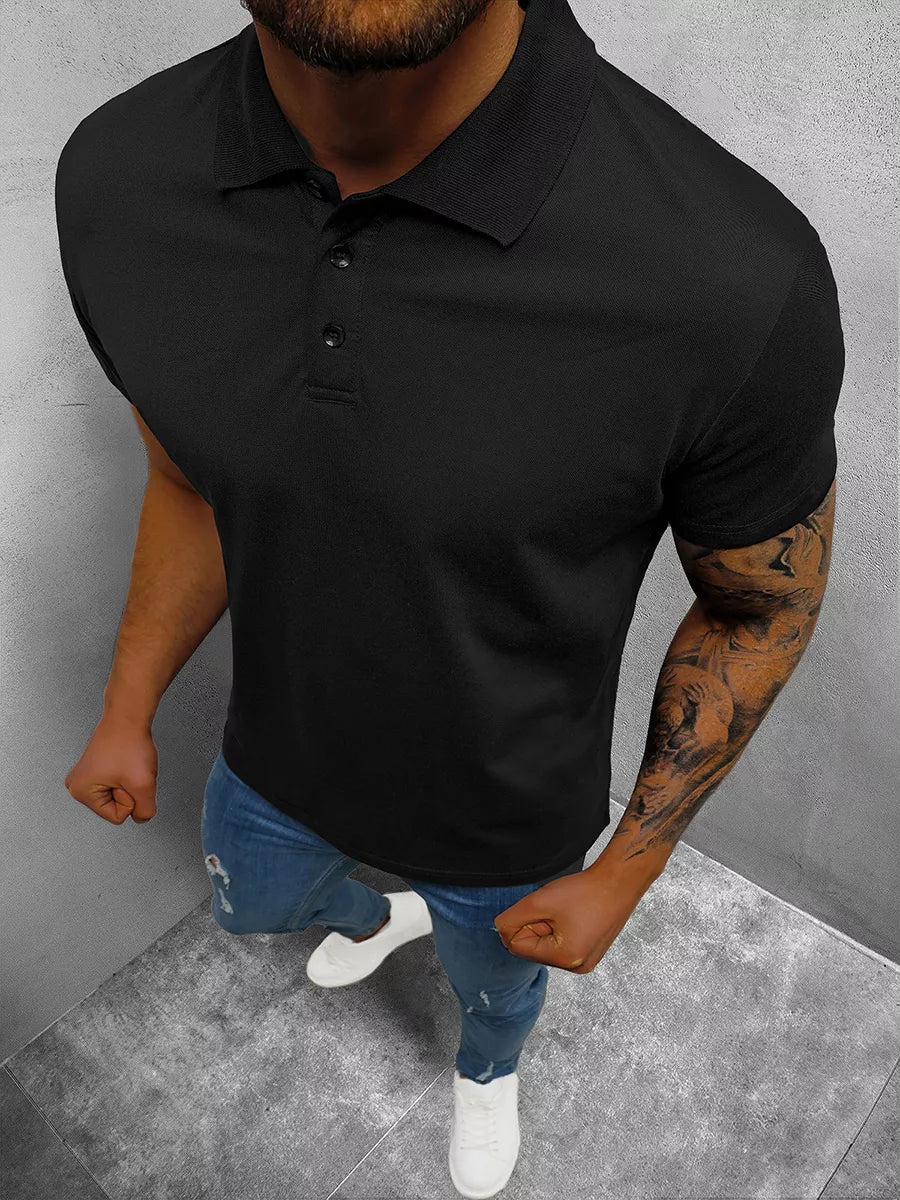 Men's black polo shirt Casual 