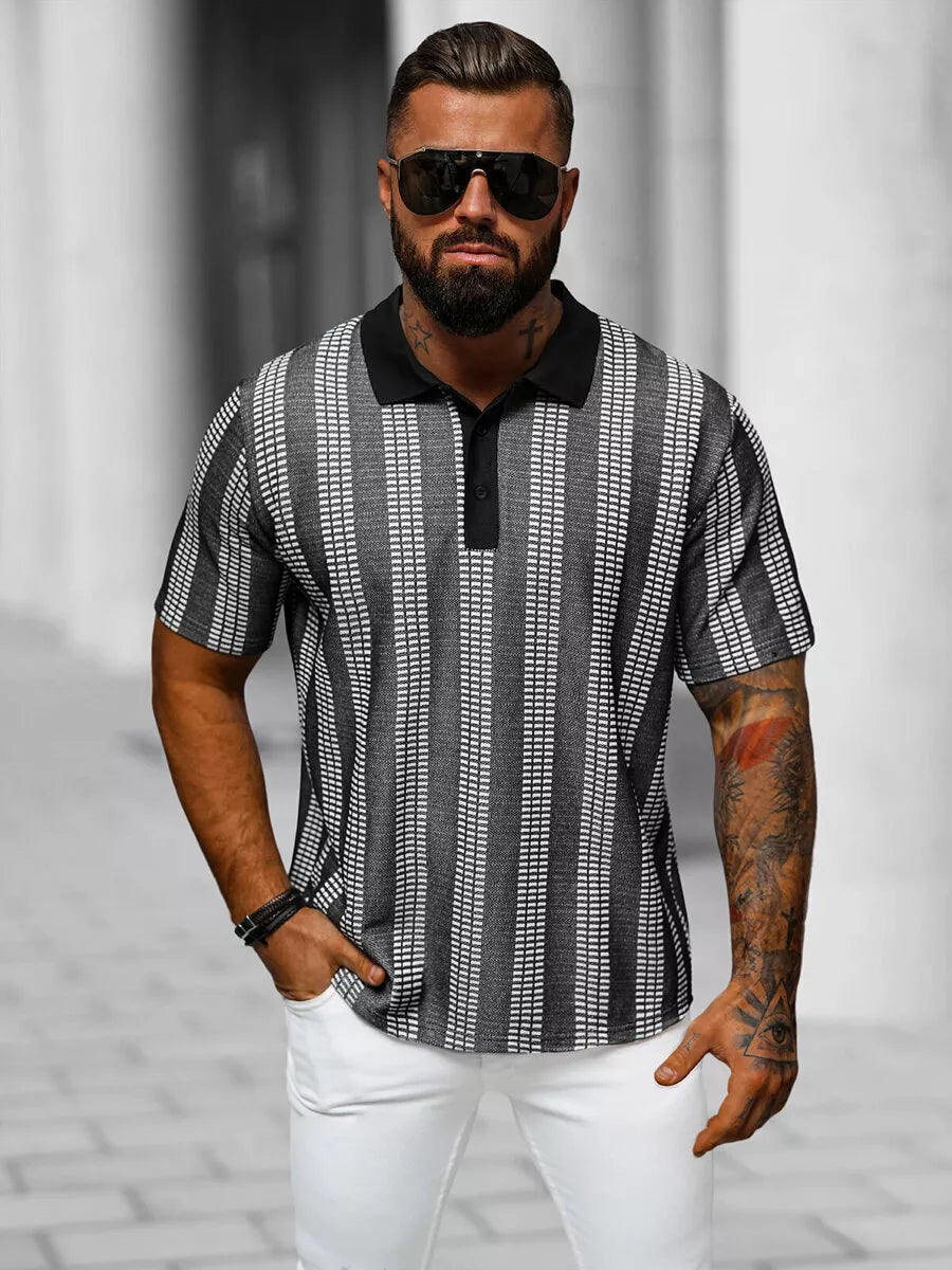 Men's black polo shirt Fit