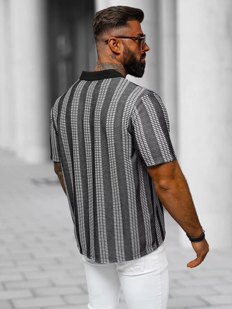 Men's black polo shirt Fit