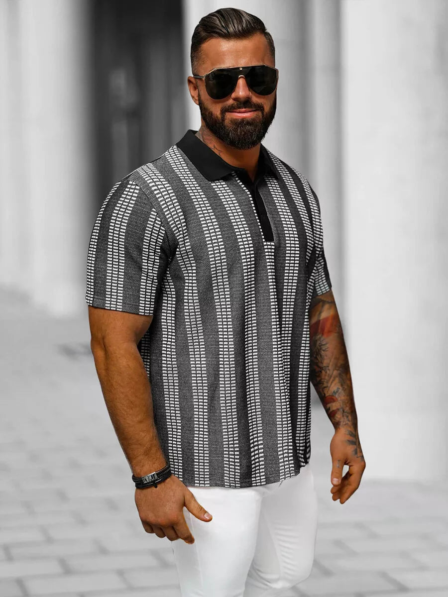 Men's black polo shirt Fit