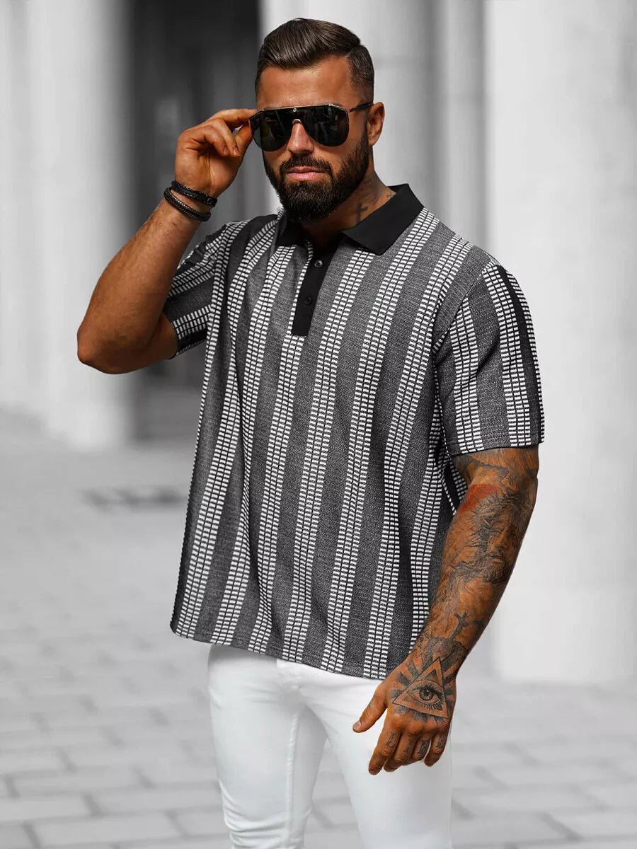 Men's black polo shirt Fit