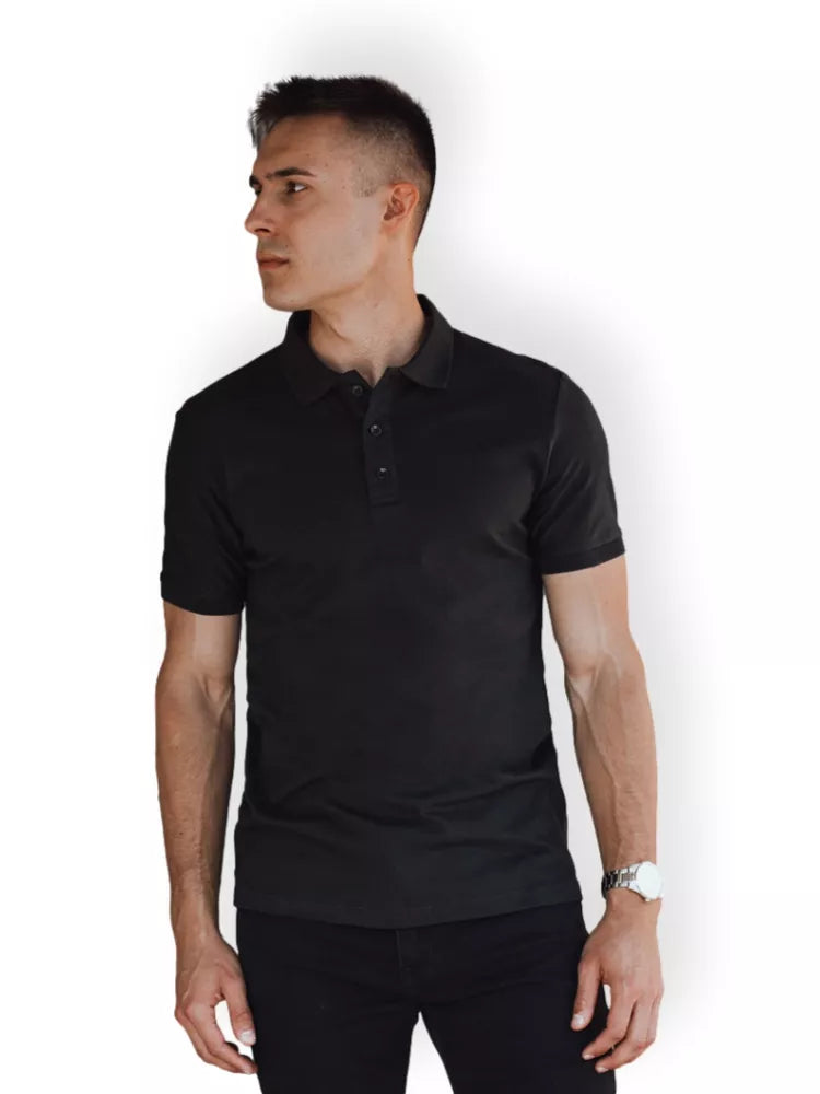 Men's black polo shirt Metrol