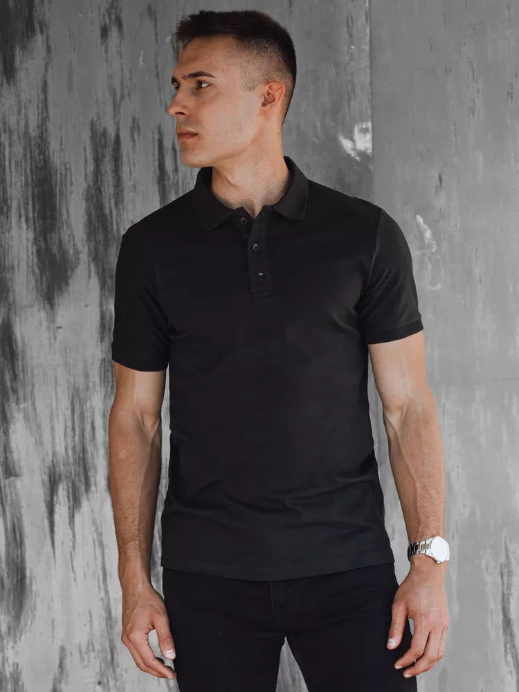 Men's black polo shirt Metrol