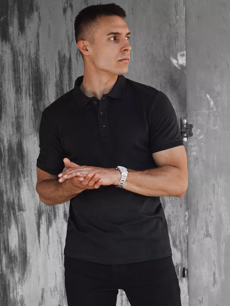 Men's black polo shirt Metrol