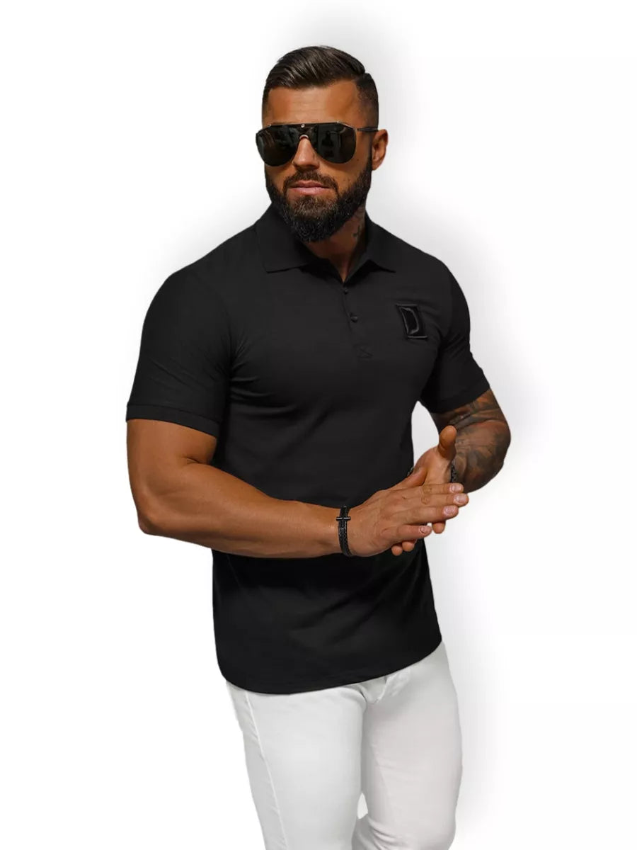 Men's black polo shirt Tirol