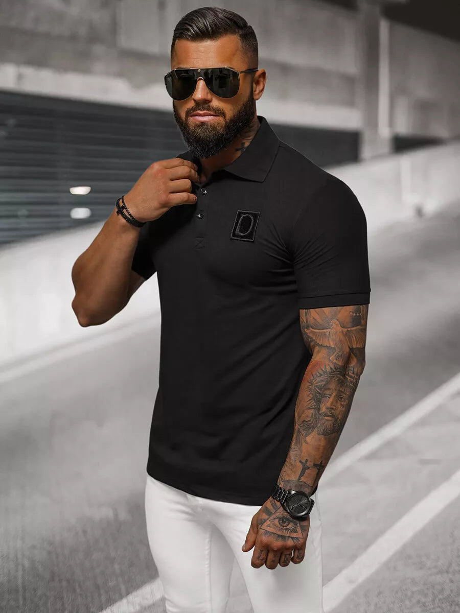 Men's black polo shirt Tirol