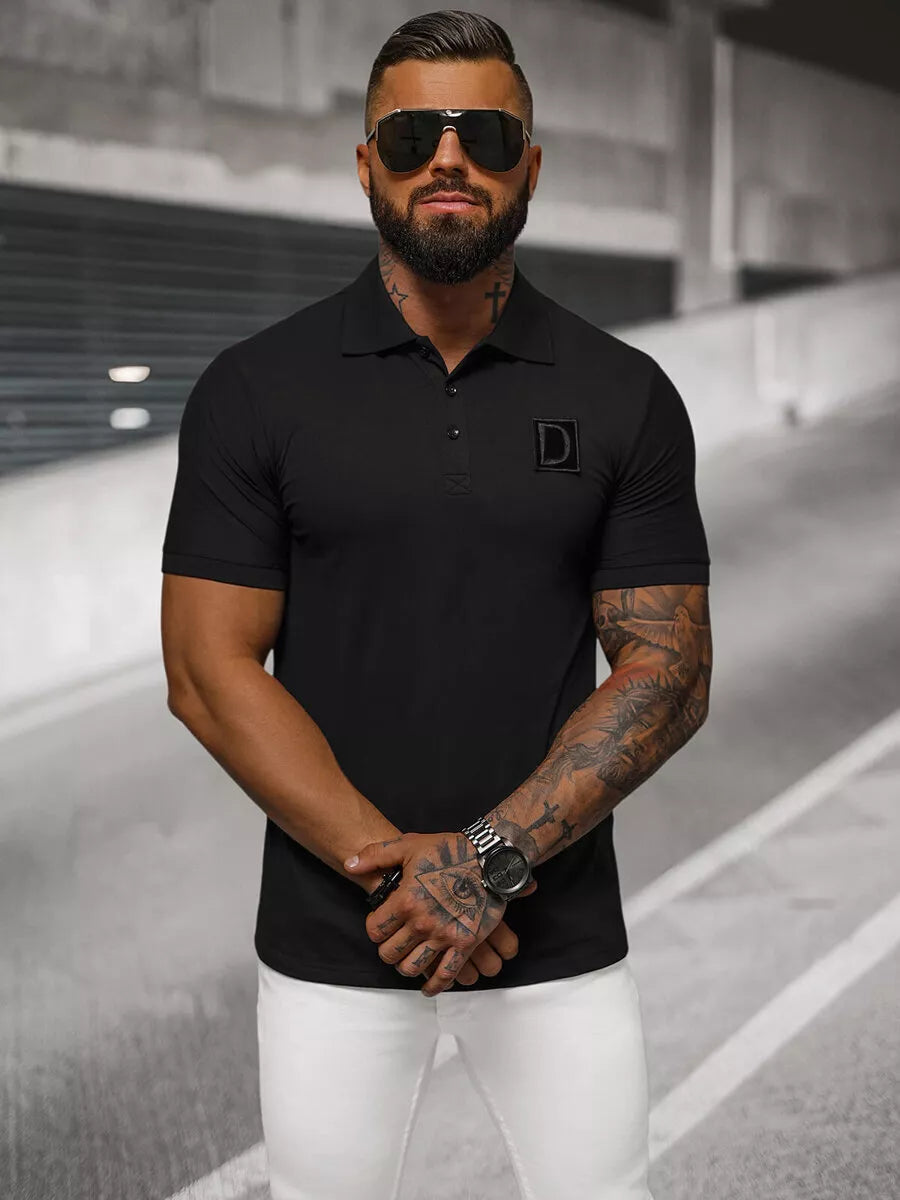 Men's black polo shirt Tirol