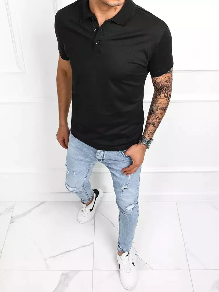 Men's black polo shirt Palom