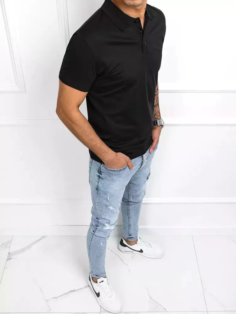 Men's black polo shirt Palom