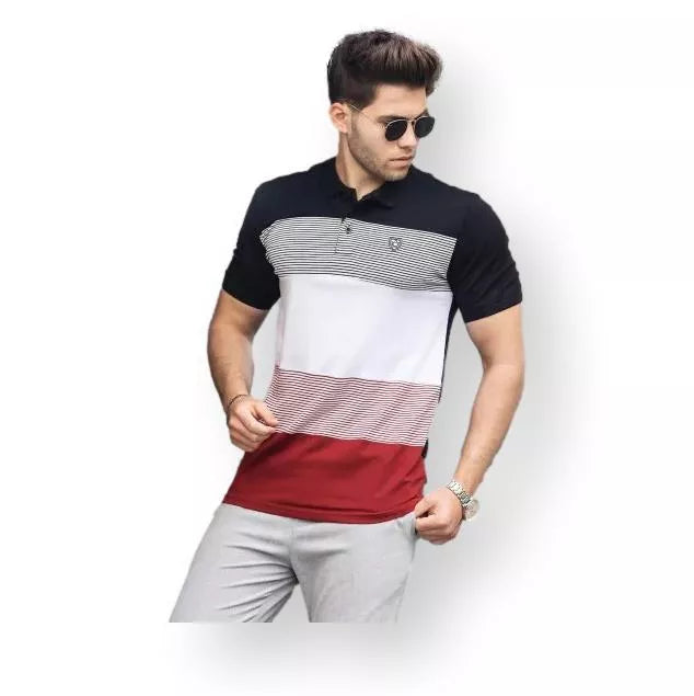 Men's black/red polo shirt