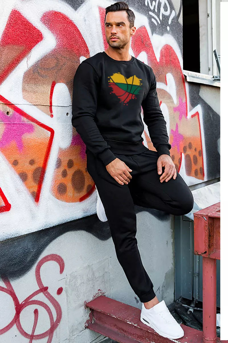 Men's black tracksuit Lithuania
