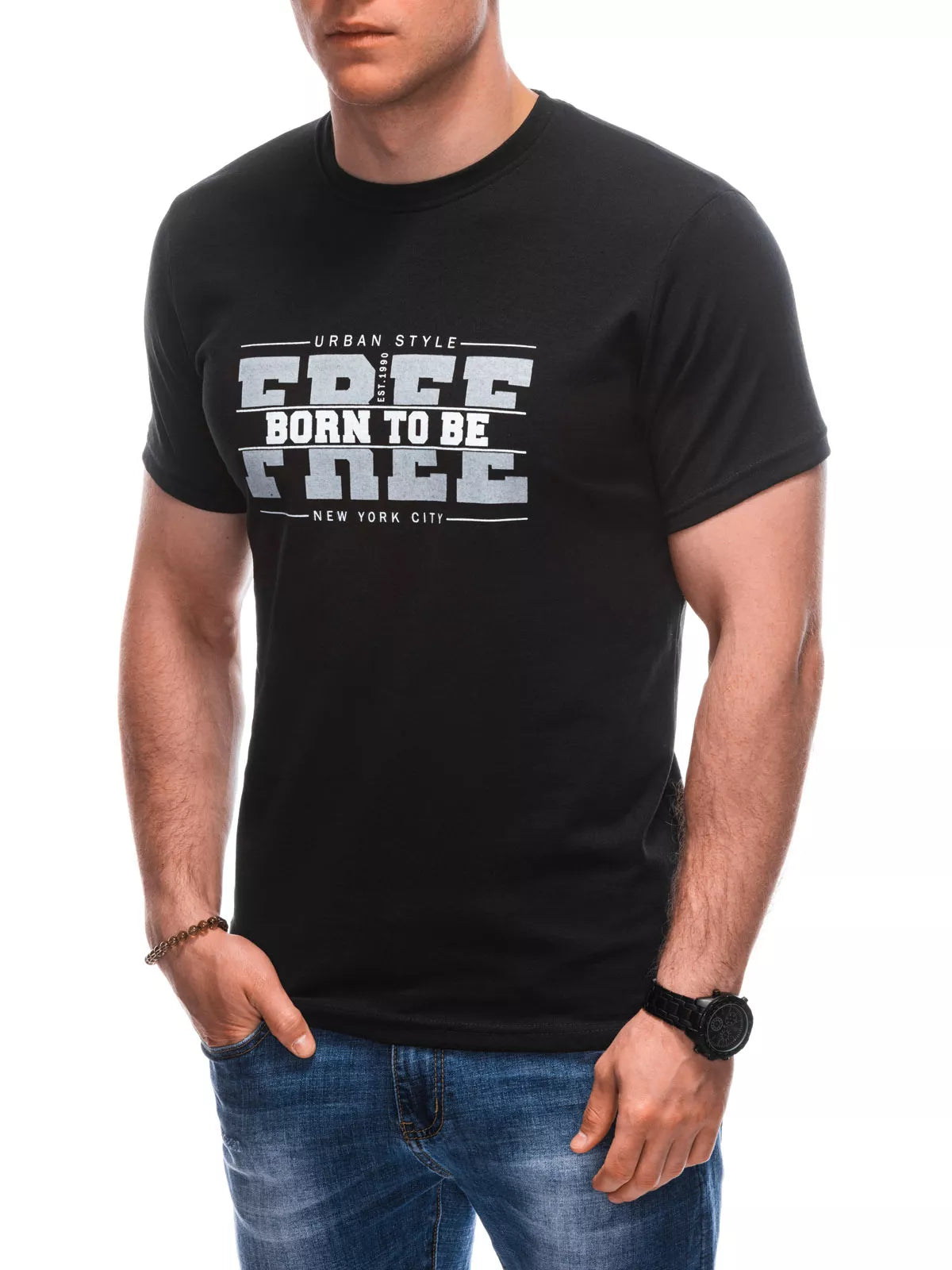 Men's black T-shirt Free