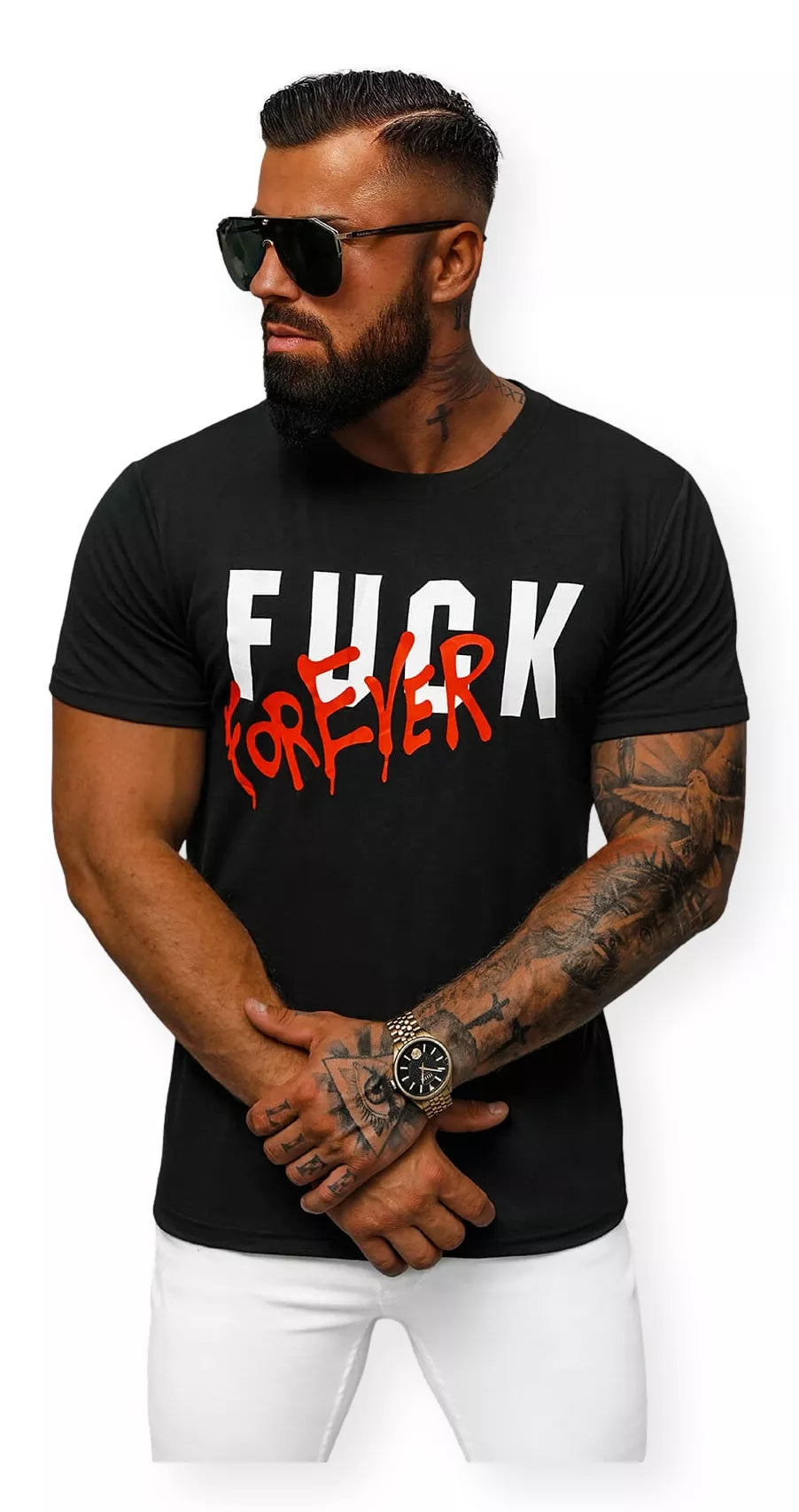 Men's black T-shirt Forever
