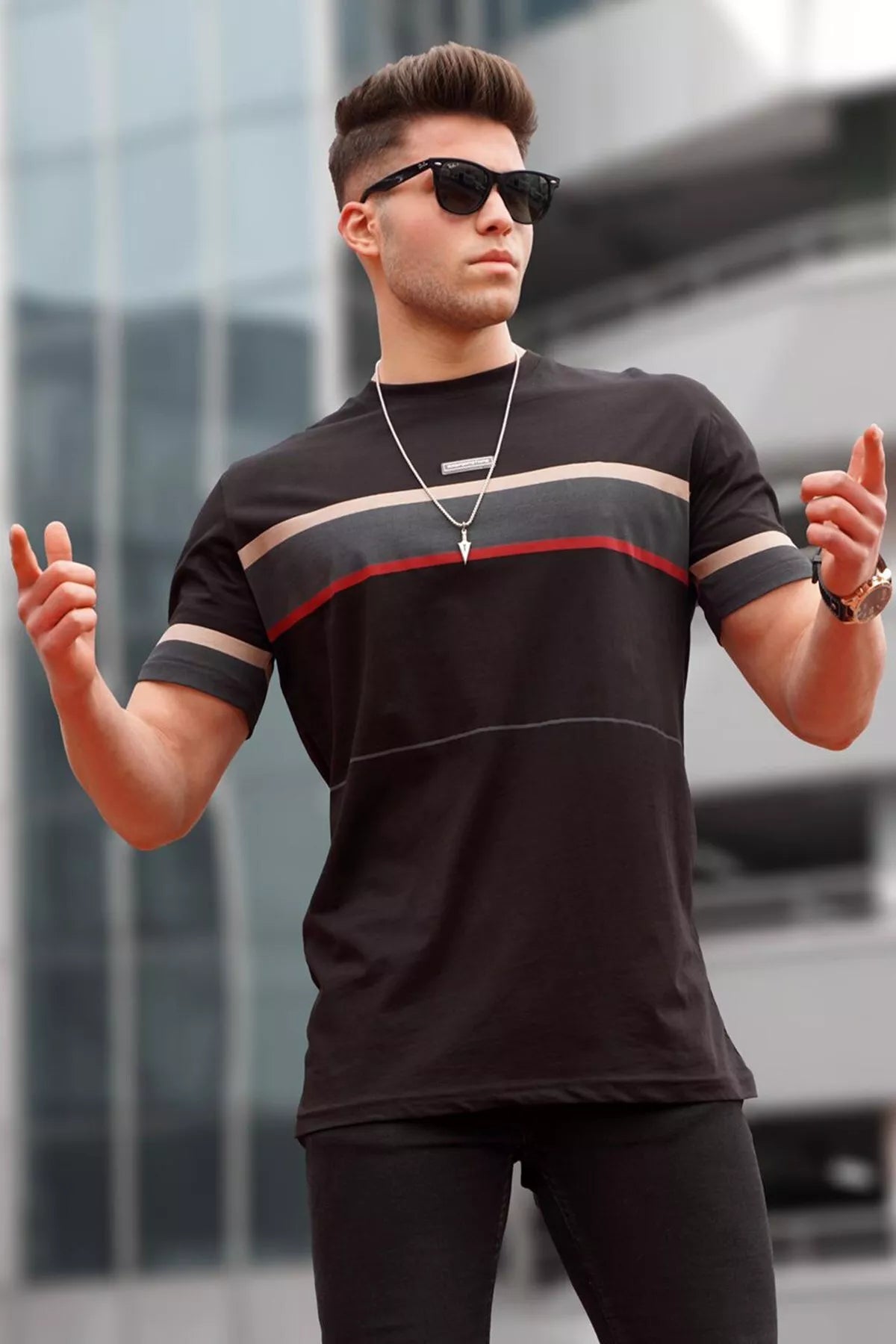 Men's black T-shirt Geoffrey