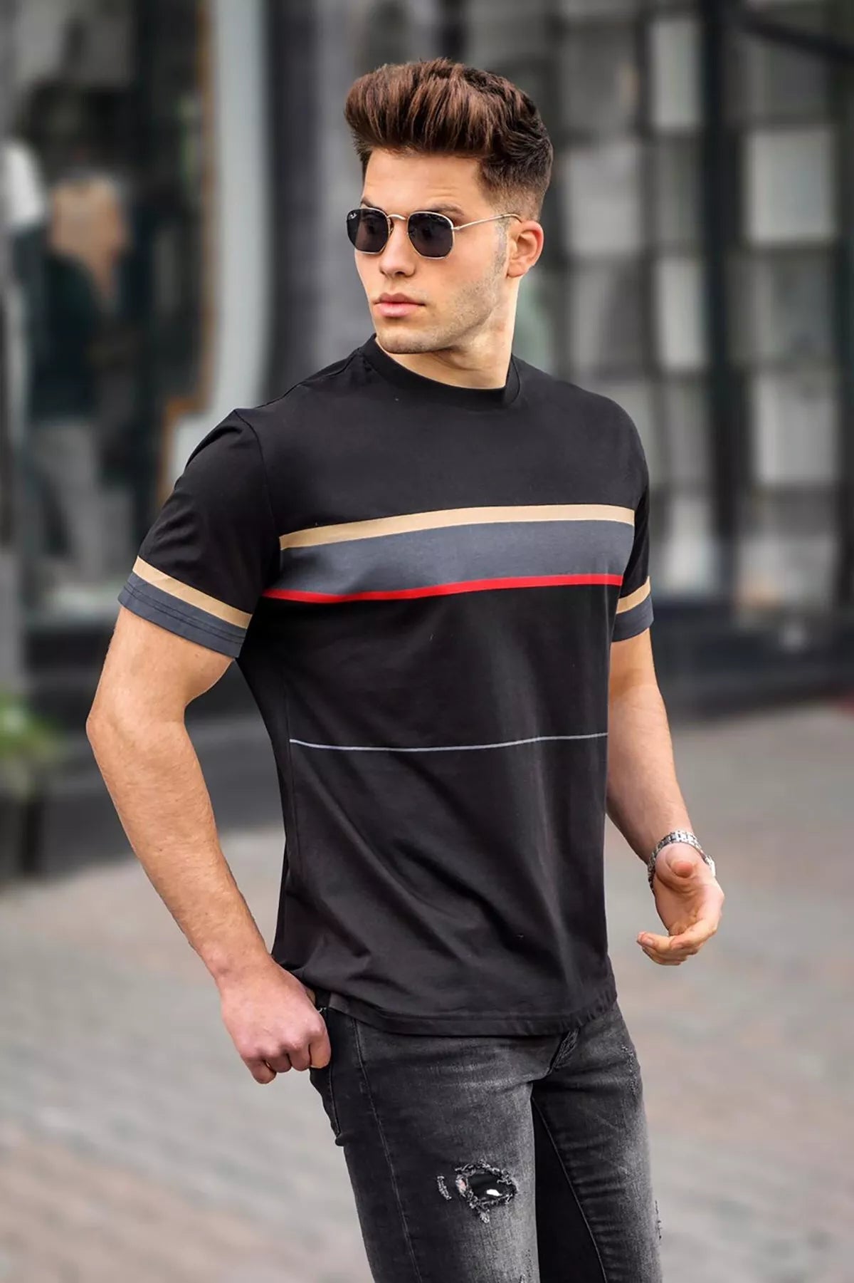 Men's black T-shirt Geoffrey