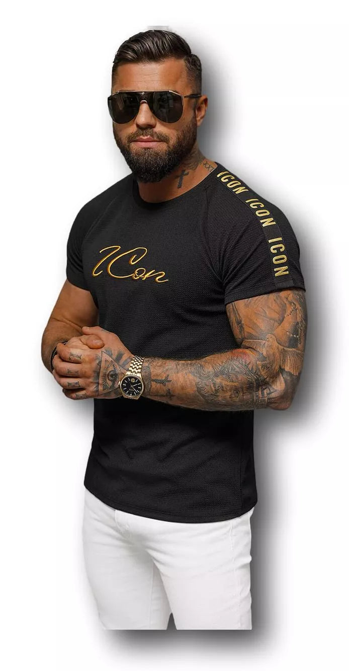 Men's black T-shirt Icone
