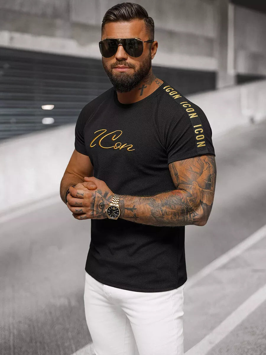 Men's black T-shirt Icone