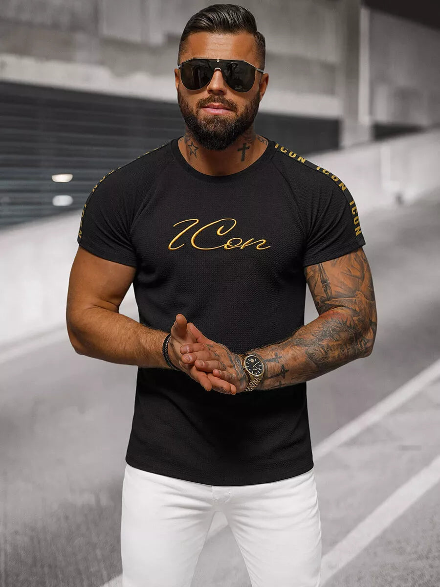 Men's black T-shirt Icone