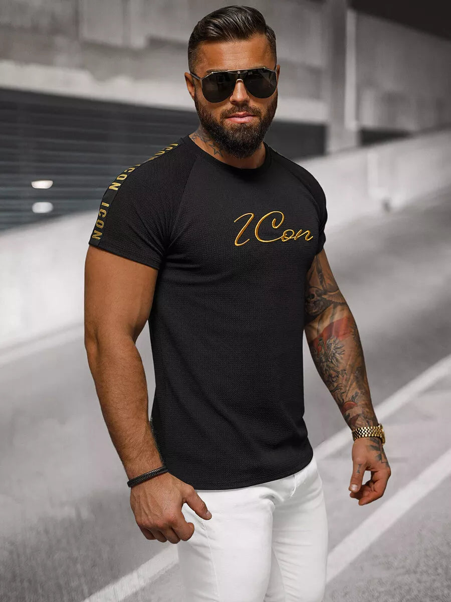 Men's black T-shirt Icone