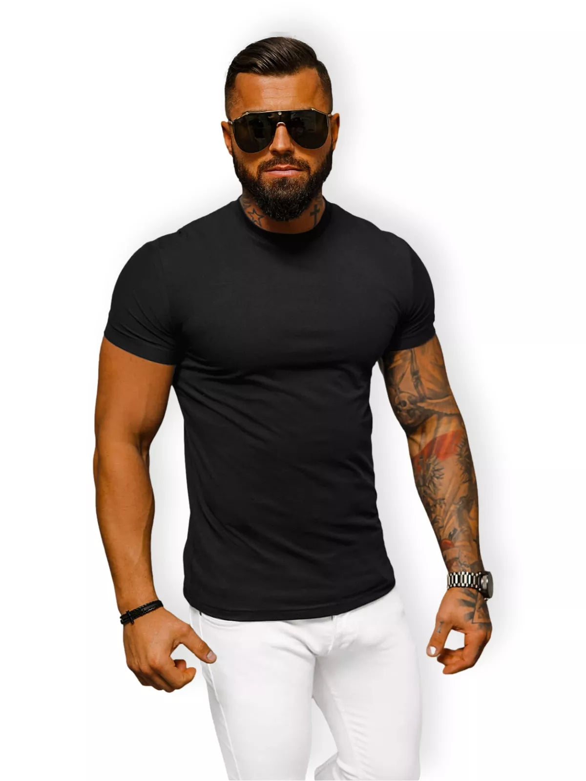 Men's black T-shirt Niko