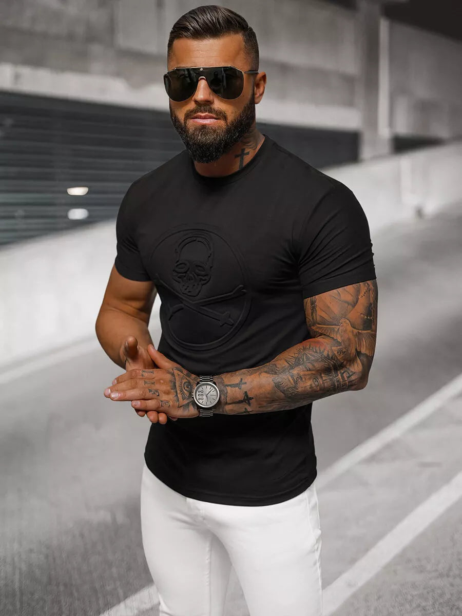 Men's black T-shirt Skull