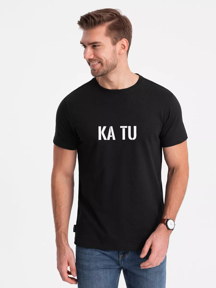 Men's black T-shirt WHAT ARE YOU?