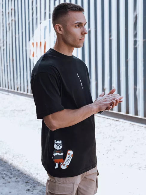 Men's black T-shirt Wild