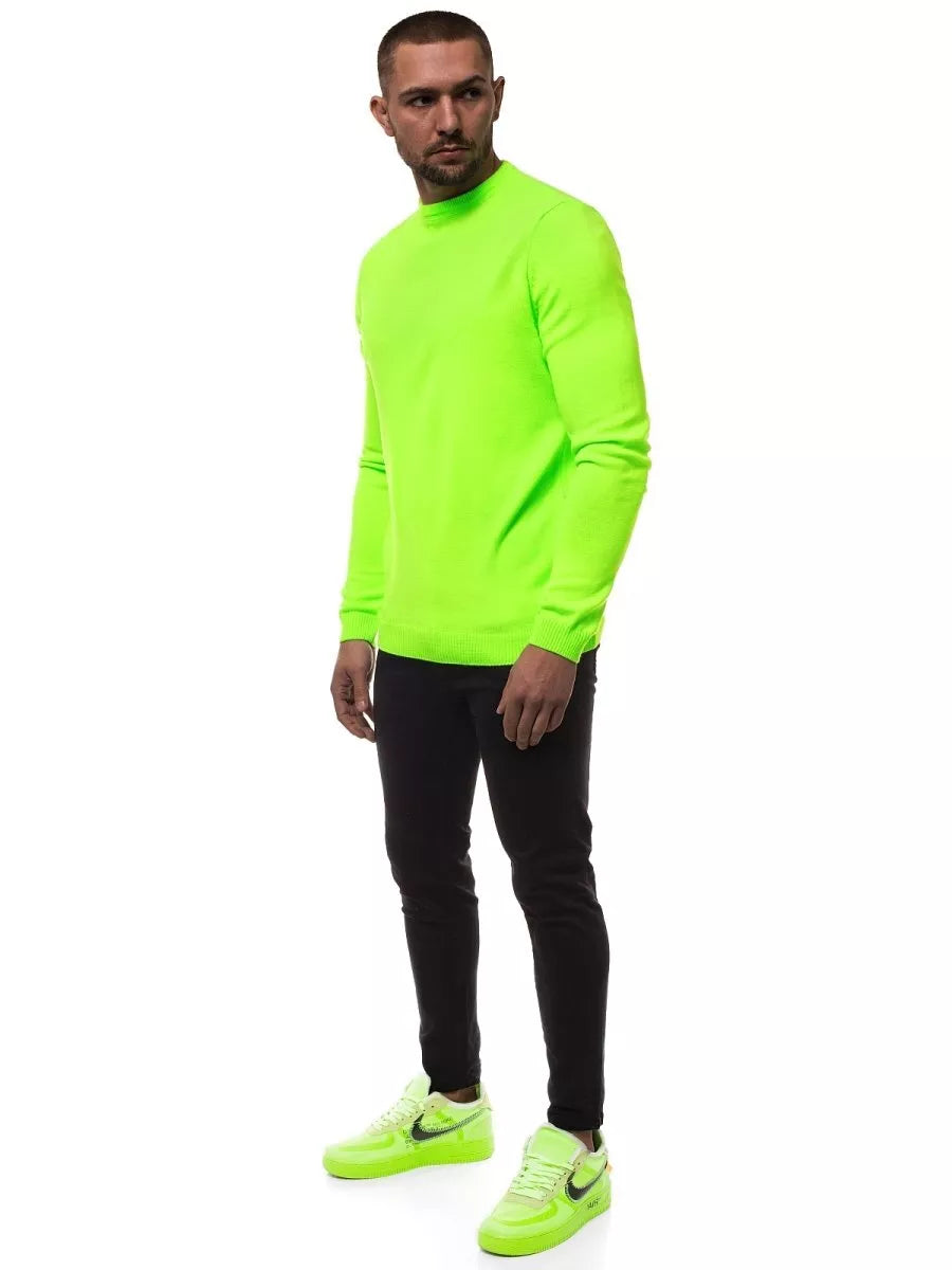 Men's neon green stylish sweater Duril
