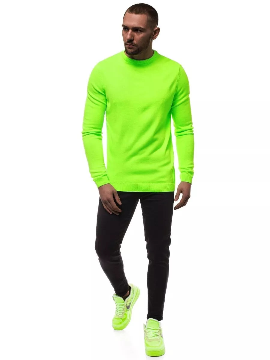 Men's neon green stylish sweater Duril