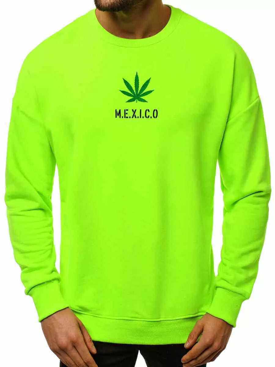 Men's neon green stylish sweater Mexico