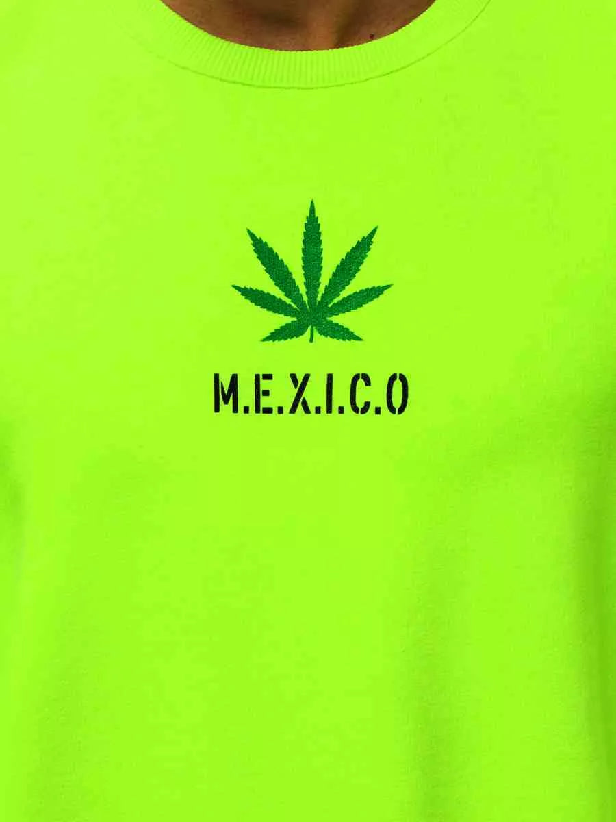 Men's neon green stylish sweater Mexico