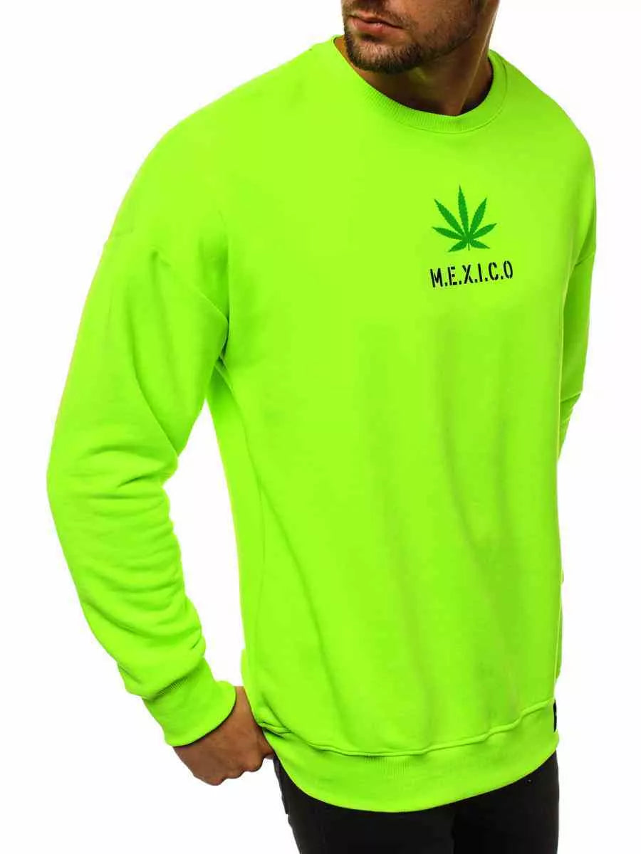 Men's neon green stylish sweater Mexico