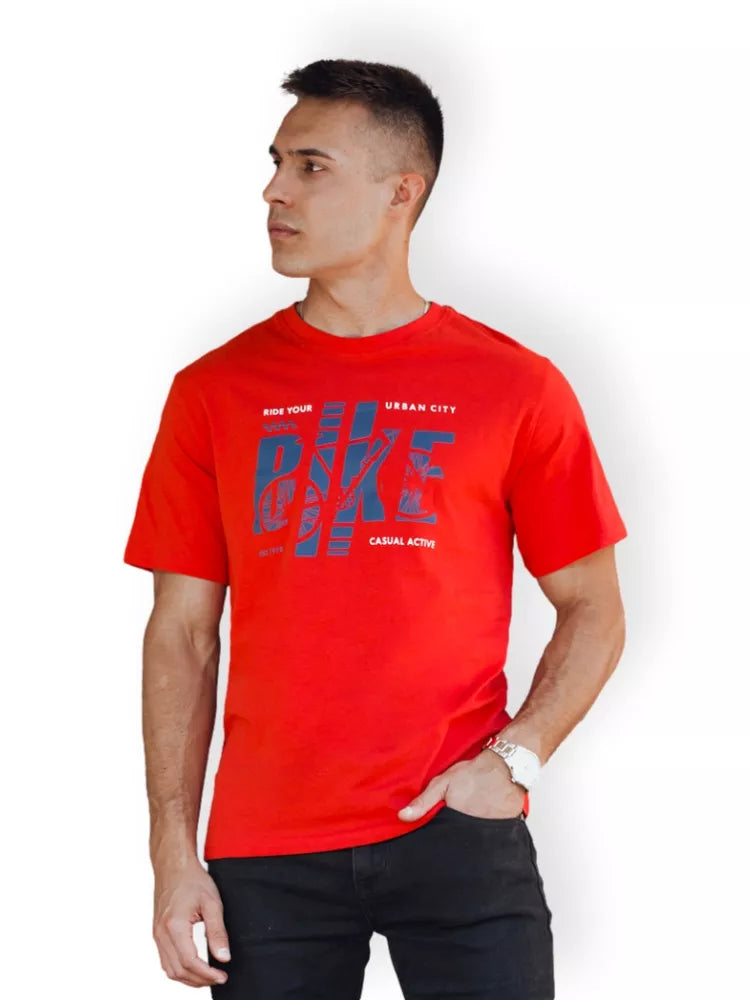 Men's orange Bike T-shirt